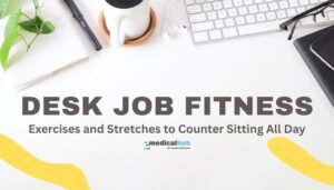 desk job fitness exercises and streches to counter sitting all day